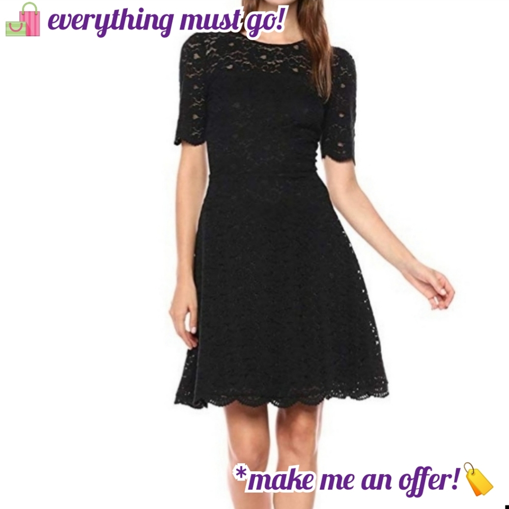 💖Beautiful Little Black Floral Lace Dress
